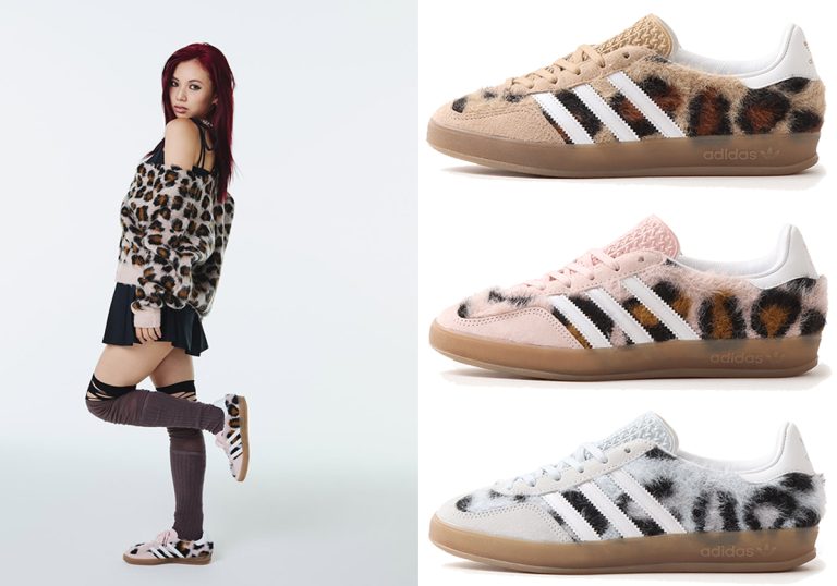 atmos Pink e adidas lançam Gazelle Indoor ‘Trinity Leopard’