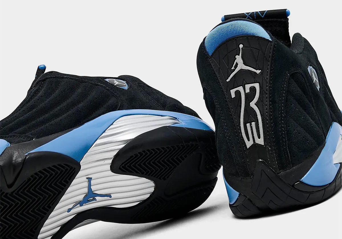 Official Retailer Images Of The Air Jordan 14 “Black/University Blue”
