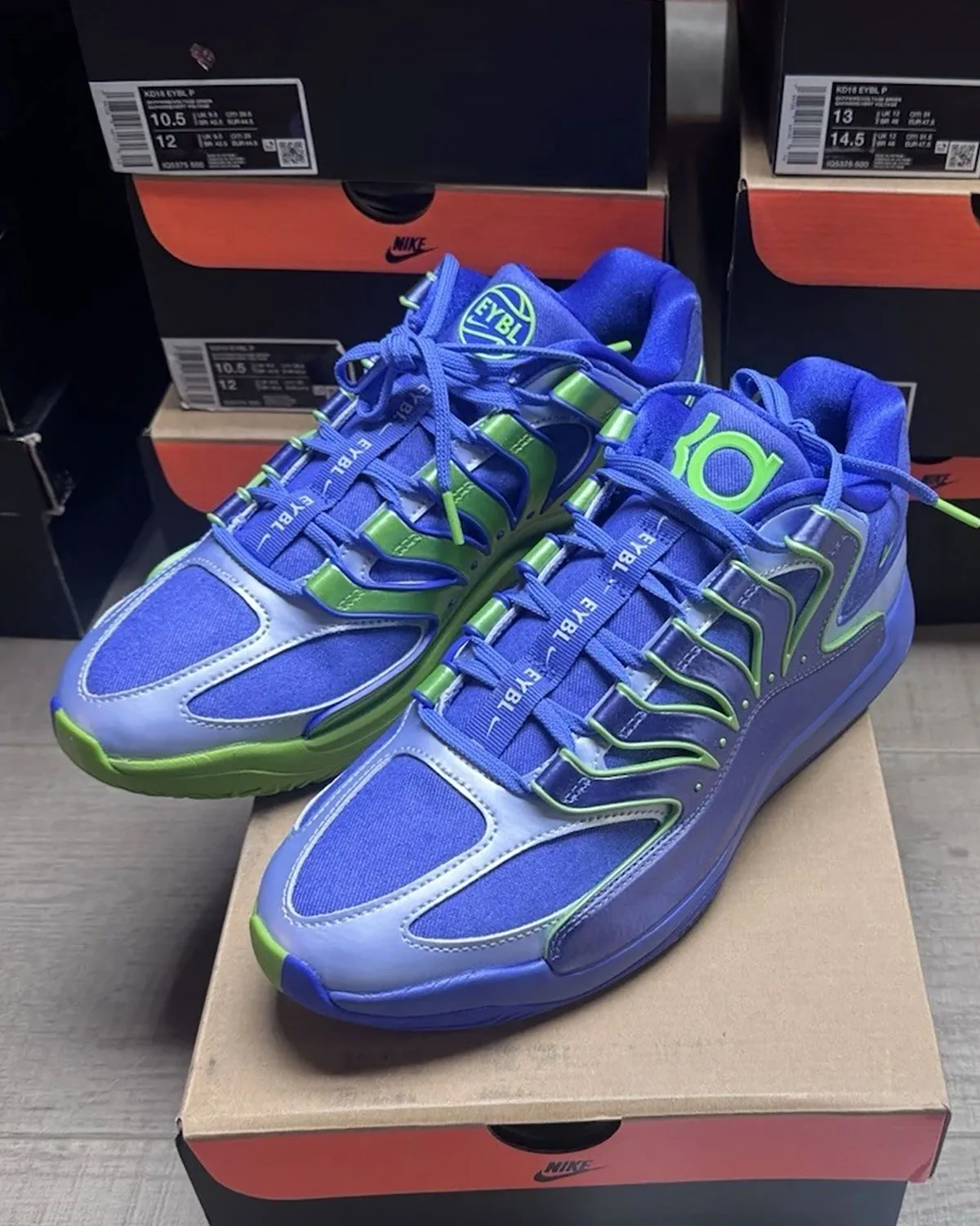The Nike KD 18 “EYBL” 2026 Dabbles In Mismatched Motifs
