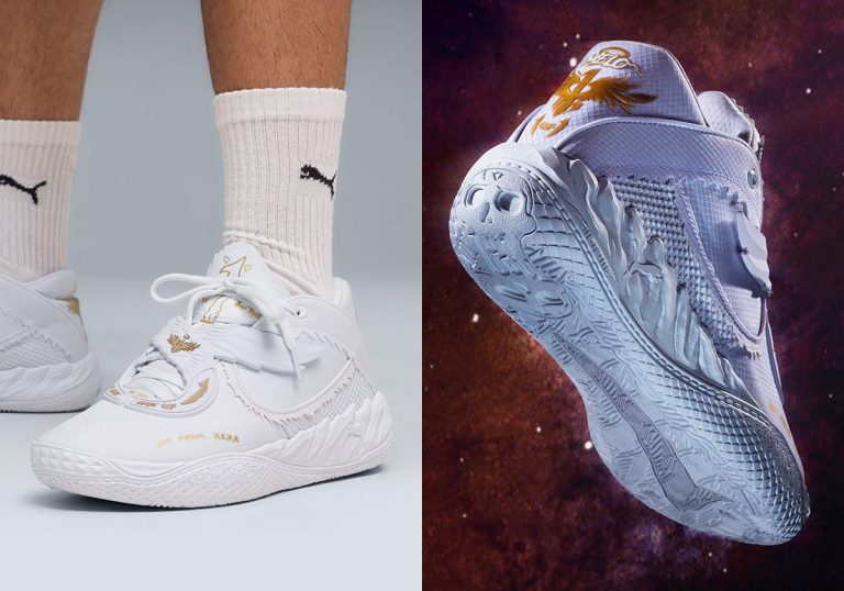 Puma MB.05 Mist: lançamento global do tênis branco de LaMelo Ball em 2026