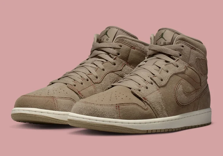Air Jordan 1 Mid Craft Pecan traz visual marrom premium global