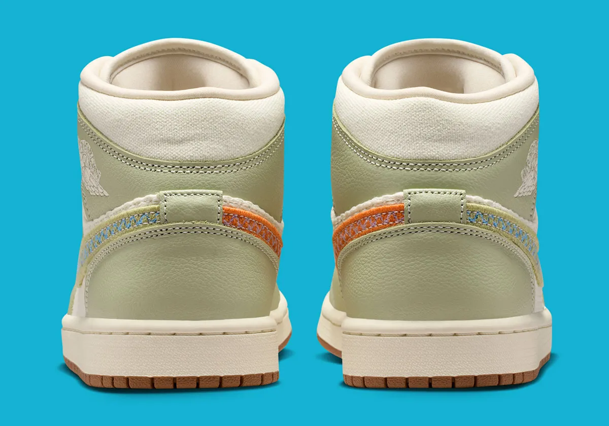 Crocheted Swooshes Appear On This Air Jordan 1 Mid