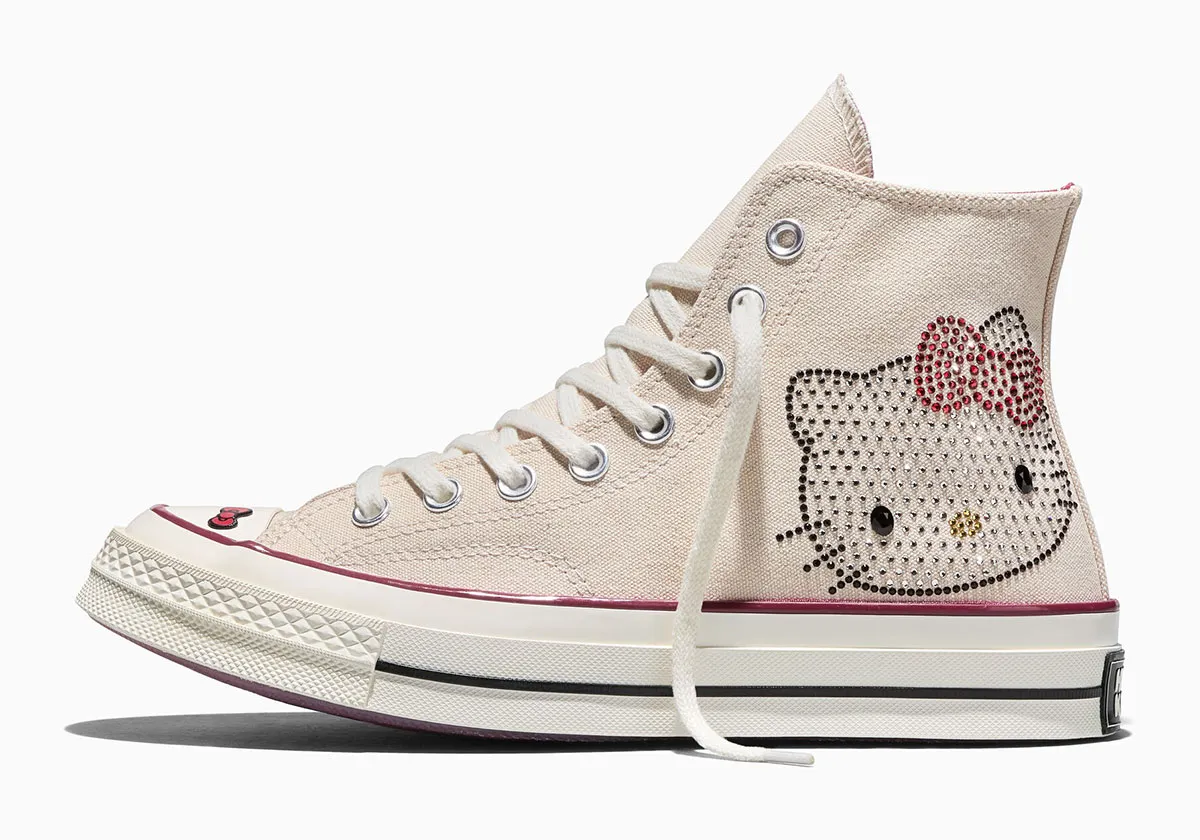 Hello Kitty And Converse Cover Their Collab In Swarovski Crystals