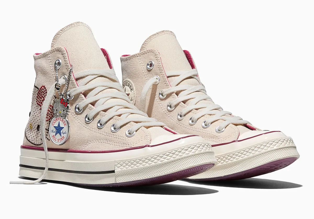 Hello Kitty And Converse Cover Their Collab In Swarovski Crystals