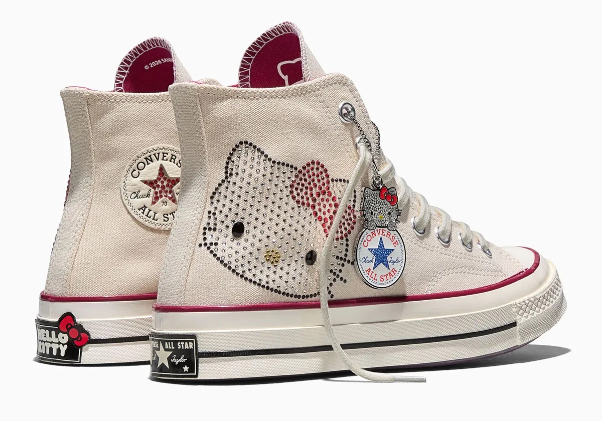 Hello Kitty And Converse Cover Their Collab In Swarovski Crystals