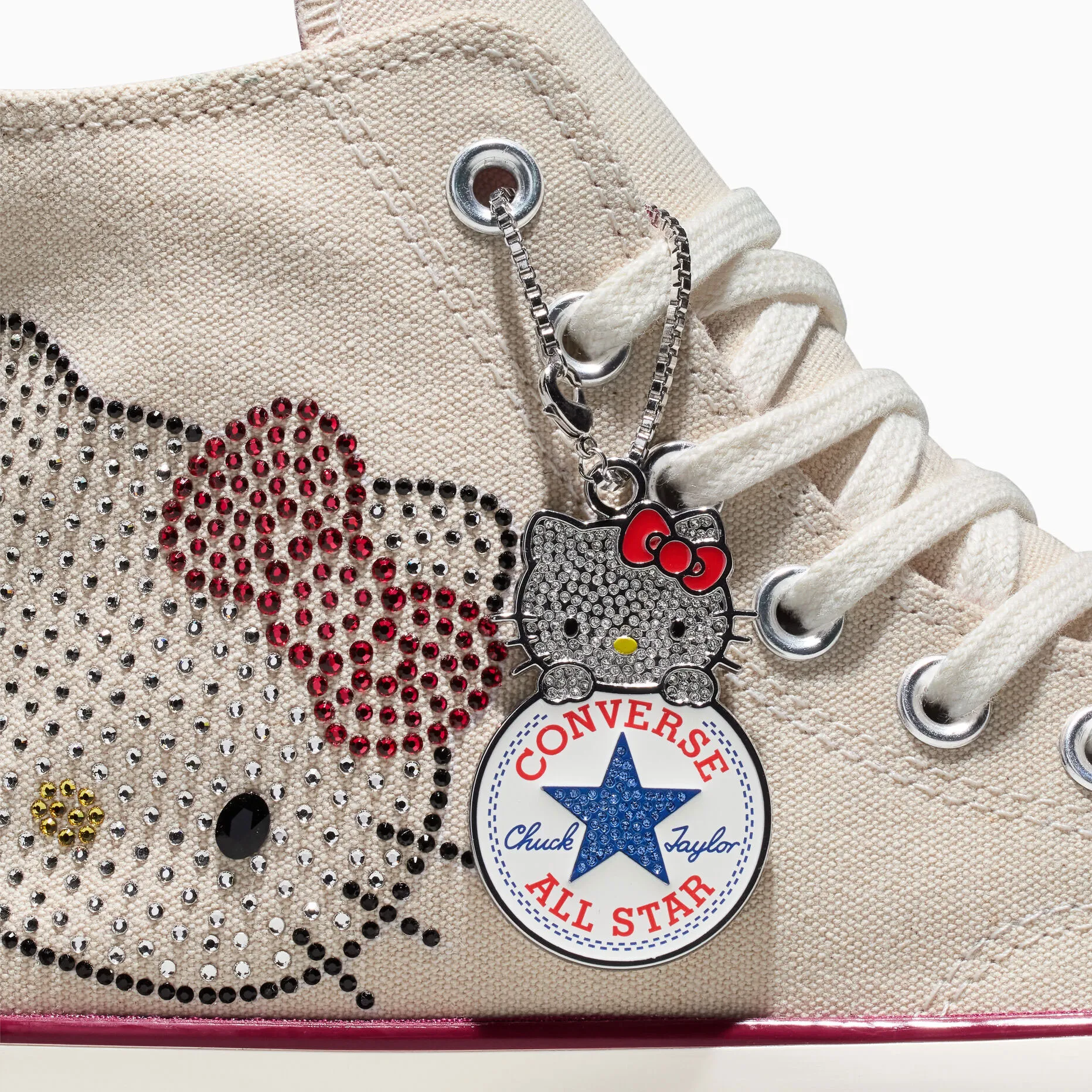 Hello Kitty And Converse Cover Their Collab In Swarovski Crystals