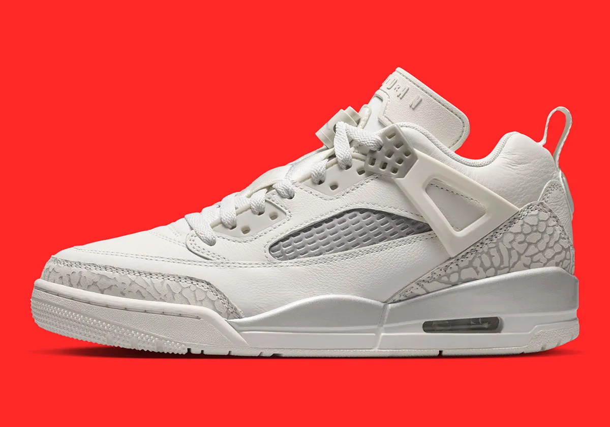 Monochrome Blocking Defines The Jordan Spiz’ike Low “Swan”