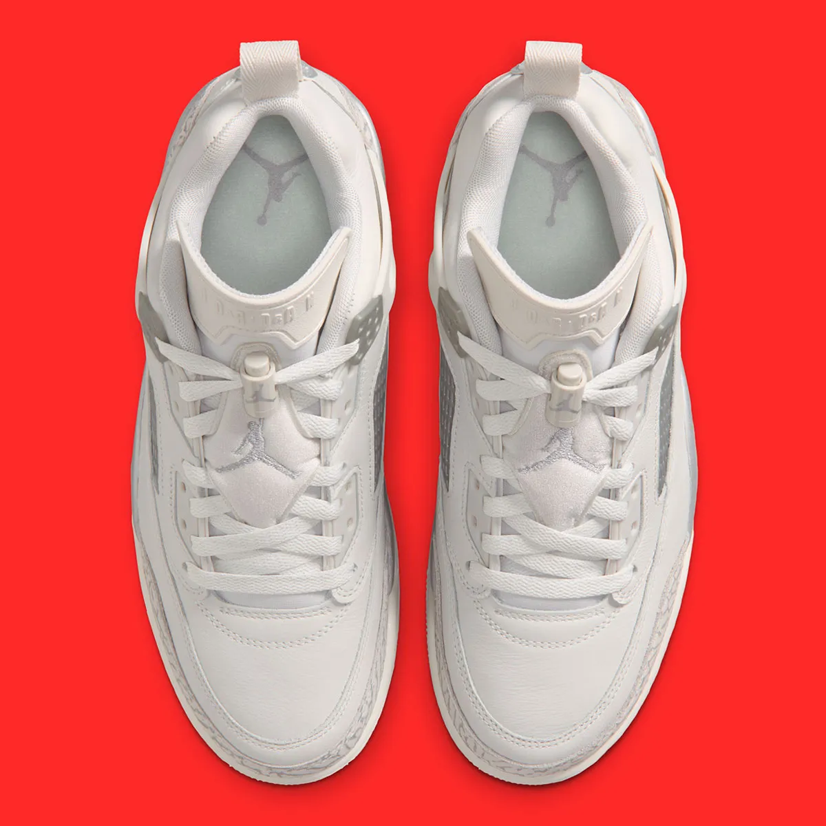 Monochrome Blocking Defines The Jordan Spiz’ike Low “Swan”