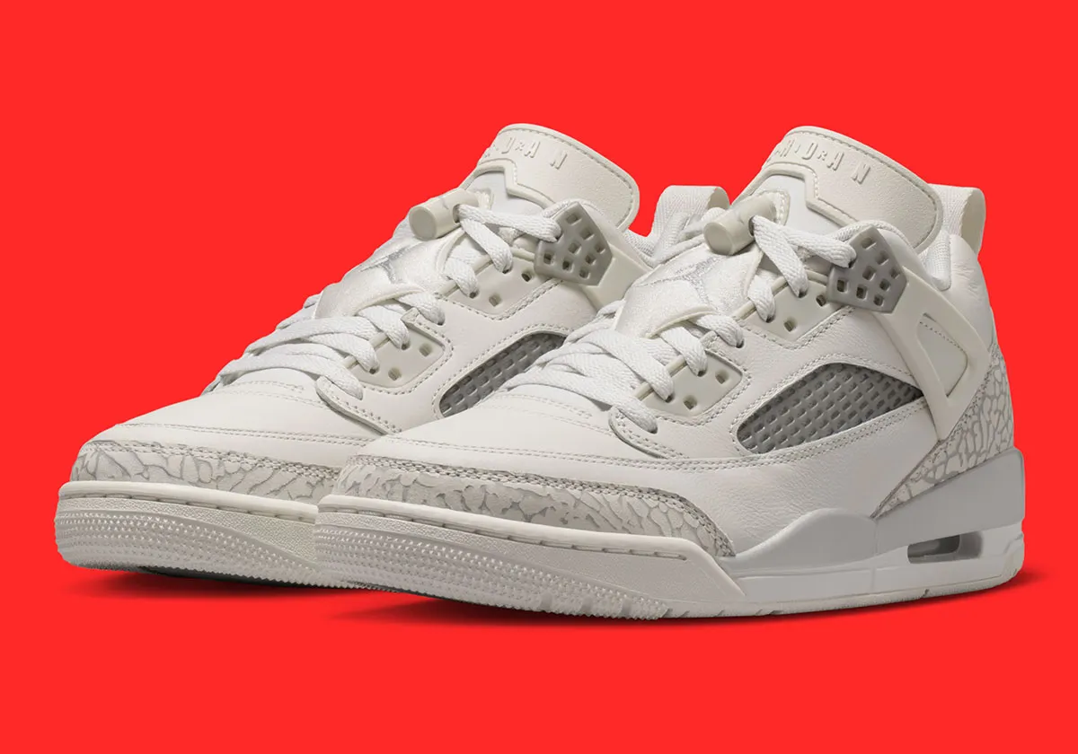 Monochrome Blocking Defines The Jordan Spiz’ike Low “Swan”