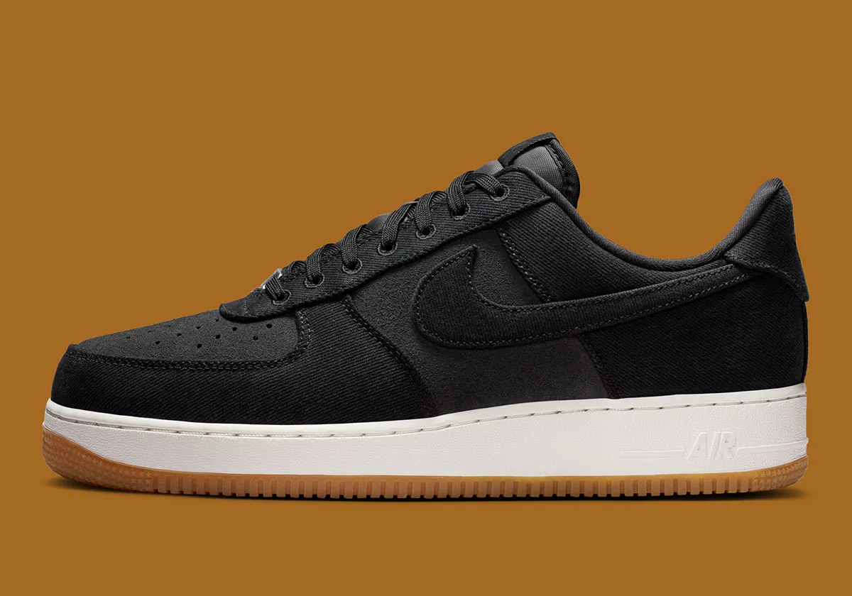 Black Canvas Wraps The Nike Air Force 1 Low