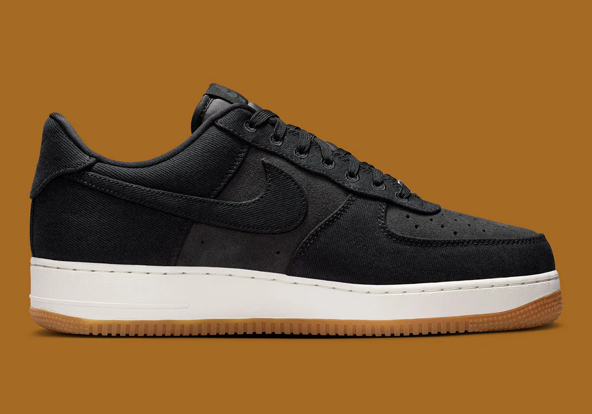Black Canvas Wraps The Nike Air Force 1 Low