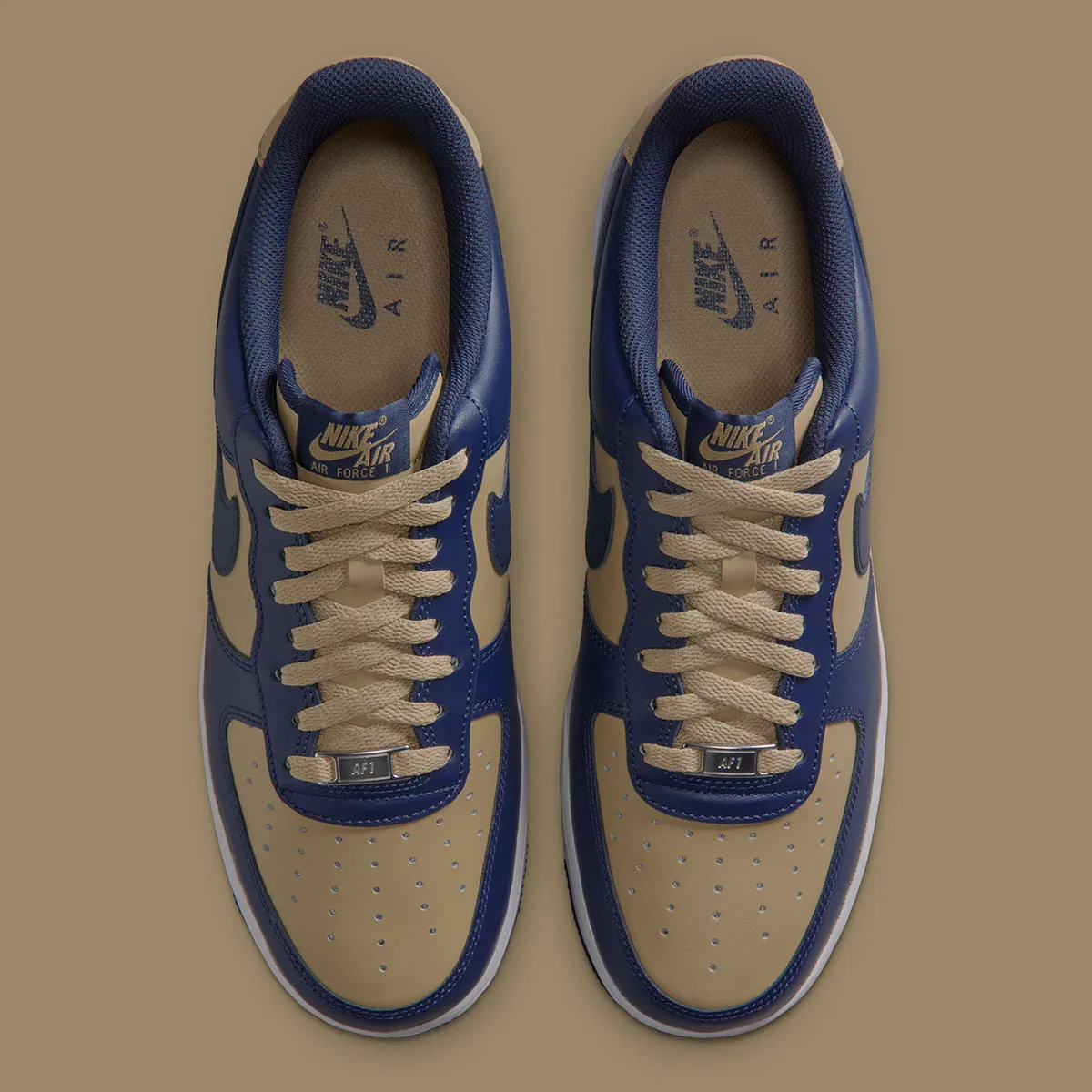 The Nike Air Force 1 Low Mixes “Parachute Beige” And “Obsidian”