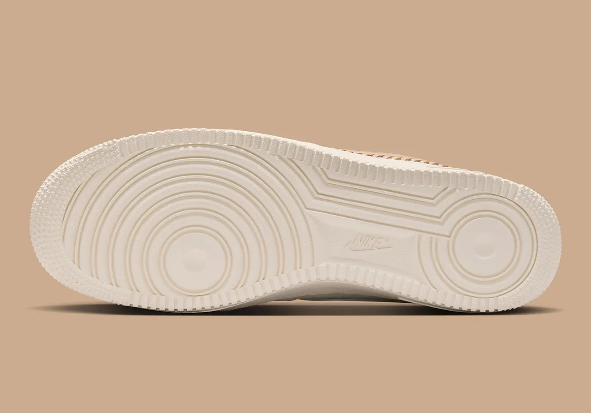 The Nike Air Force 1 Mimics Baseball Gloves With A Woven Leather Swoosh