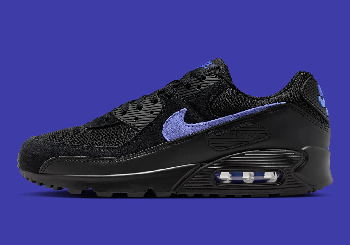 The Nike Air Max 90 Strikes Midnight In “Black/Sapphire”