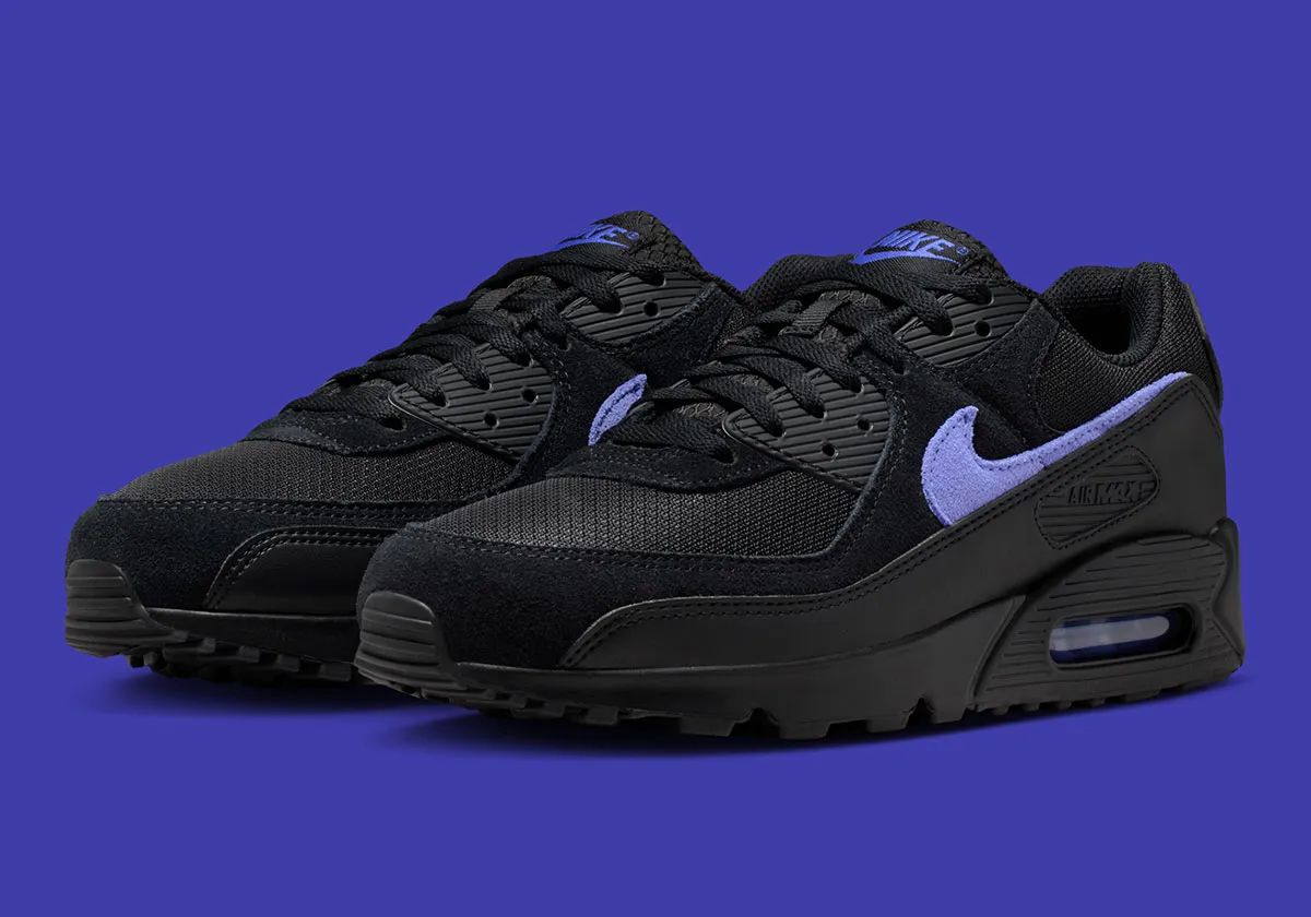The Nike Air Max 90 Strikes Midnight In “Black/Sapphire”