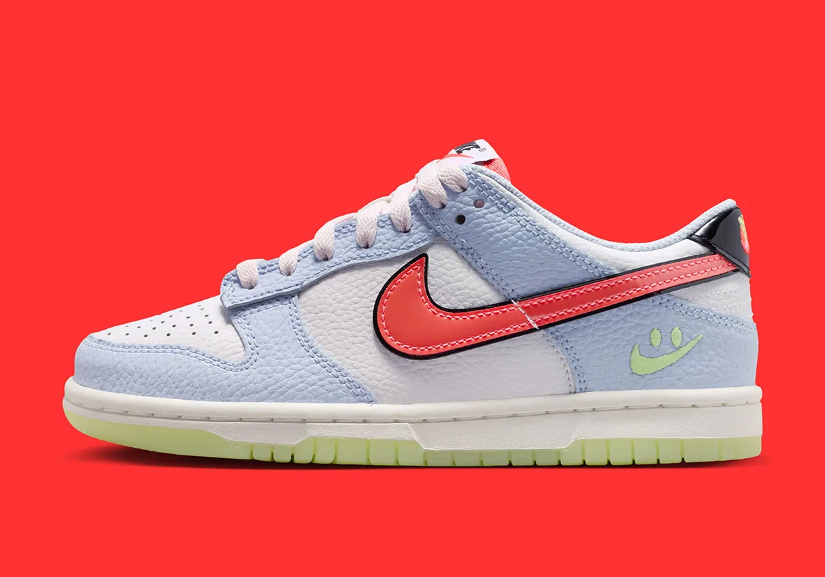 The Nike Dunk Low Says Cheese With A “Smiley Swoosh”