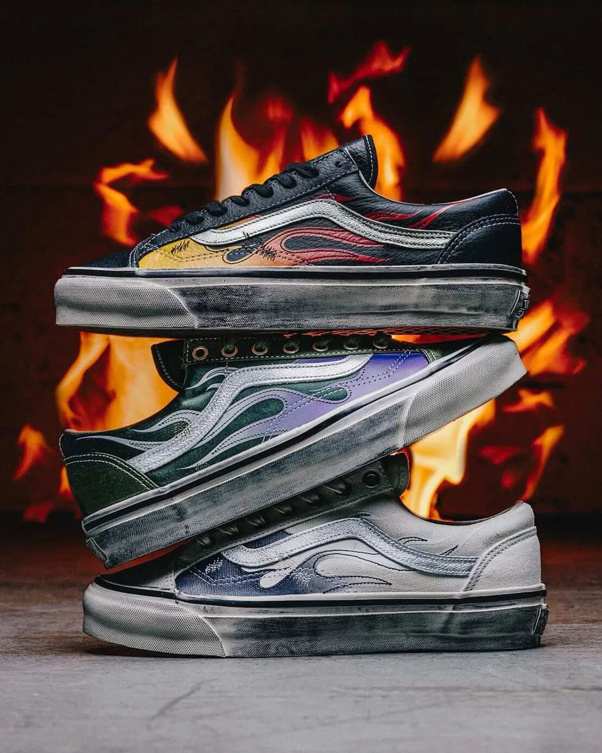 The Vans Old Skool Stays Super Hot With The “Archive Flame” Pack