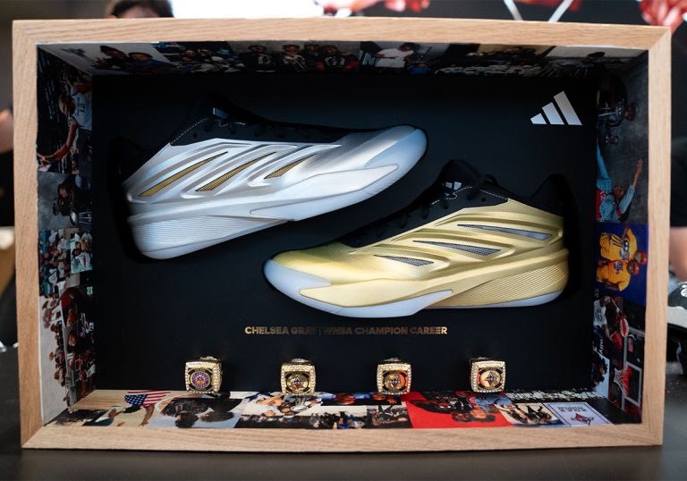 adidas Crazy Energy+ celebra Chelsea Gray em edição PE dourada e prata