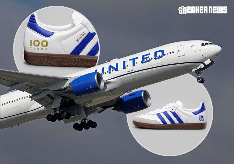 adidas Samba United Airlines celebra 100 anos com edição exclusiva