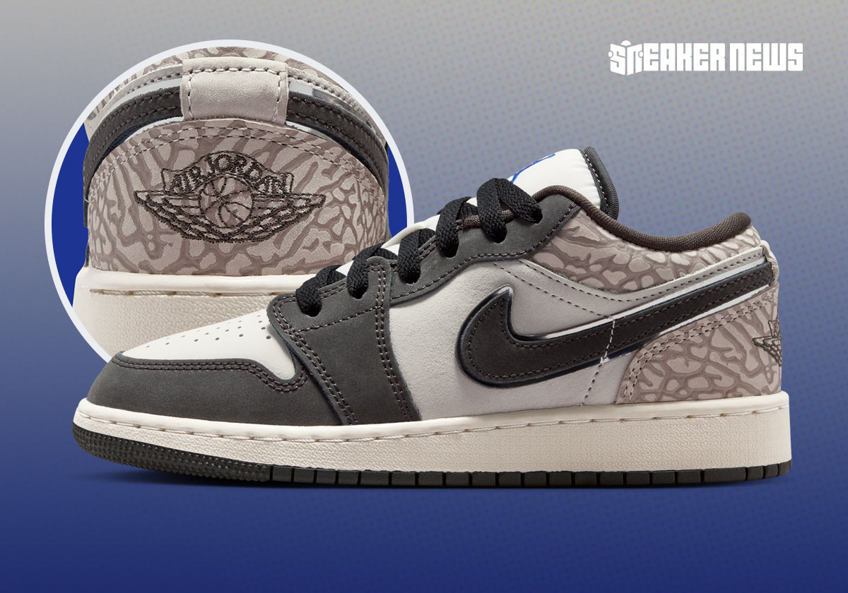 Air Jordan 1 Low Gamma Grey traz elephant print em lançamento global