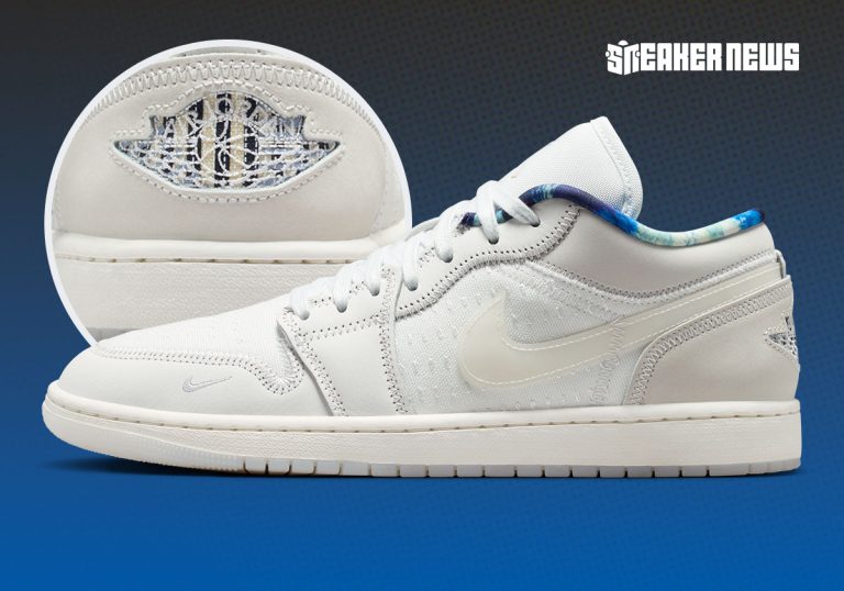 Air Jordan 1 Low Summit White chega com visual detalhado