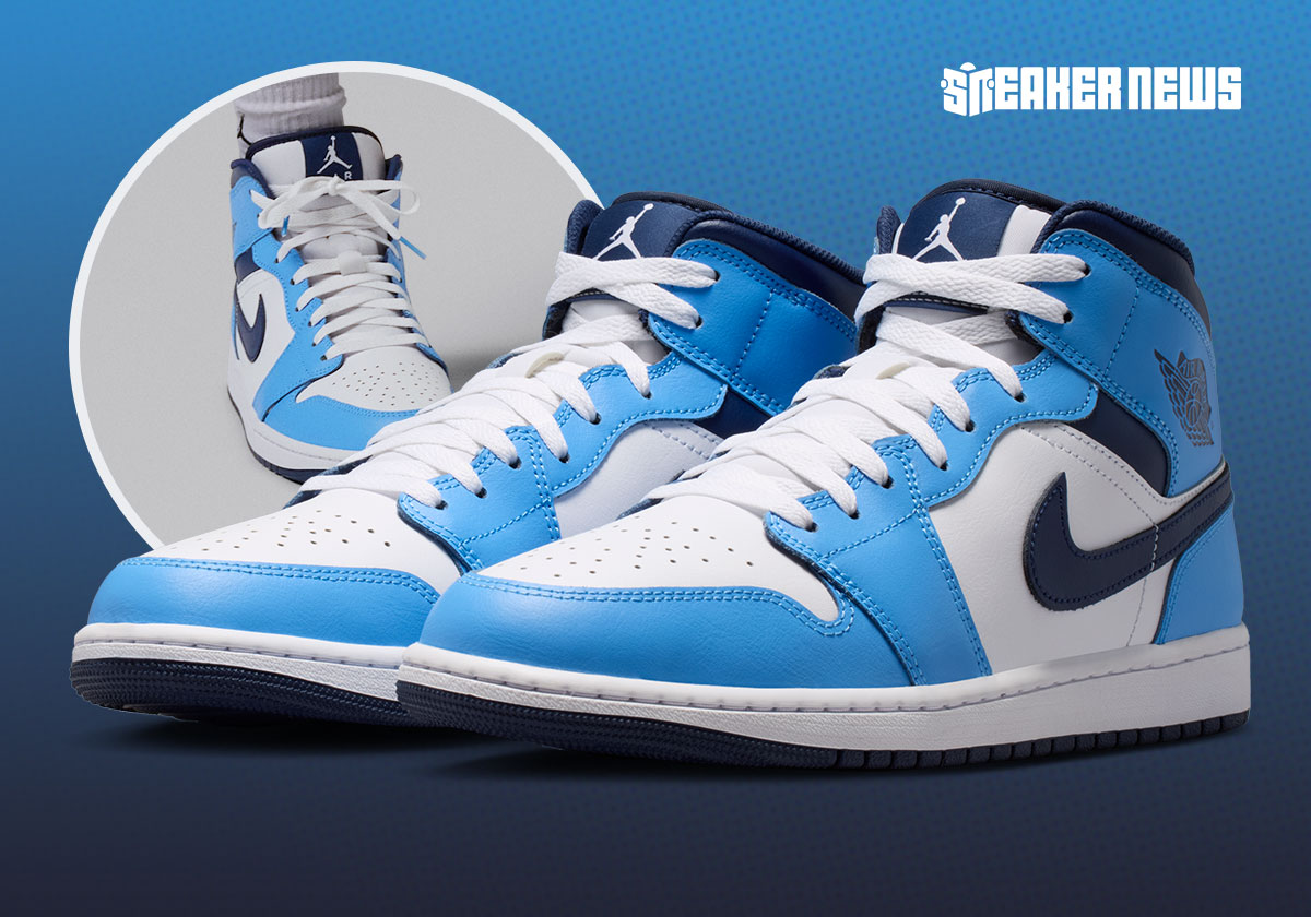Air Jordan 1 Mid UNC ganha nova versão com lançamento global em 2026