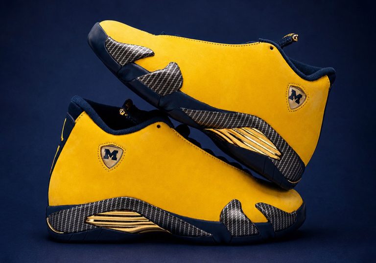 Air Jordan 14 Michigan PE celebra fase vitoriosa dos Wolverines