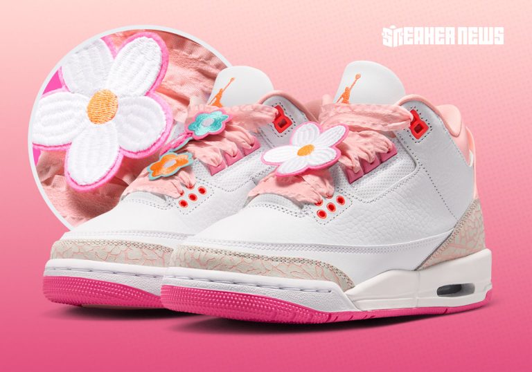 Air Jordan 3 infantil com tema floral celebra primavera de 2026