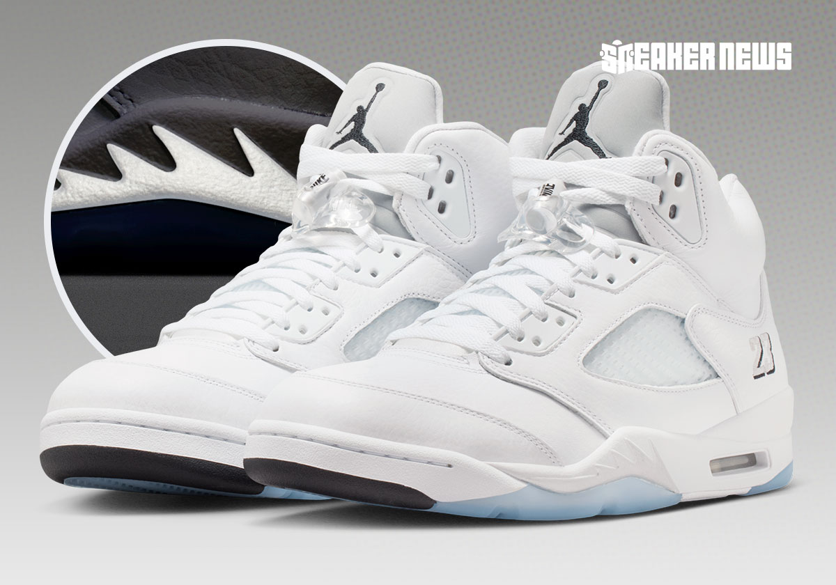 Air Jordan 5 White Metallic é anunciado para abril de 2026