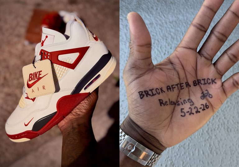 Nigel Sylvester x Air Jordan 4 Brick After Brick tem lançamento global em 2026