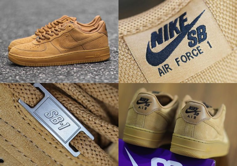 Nike SB Air Force 1 Wheat transforma clássico em tênis de skate