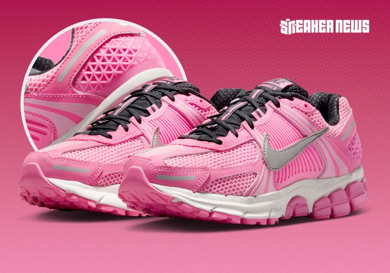 Nike Zoom Vomero 5 Pink Glow reforça tendência dad shoes femininos