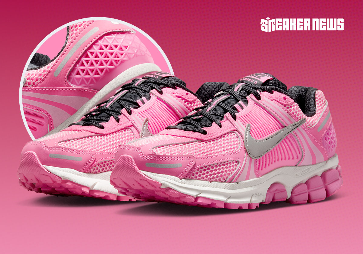 Nike Zoom Vomero 5 Pink Glow reforça tendência dad shoes femininos