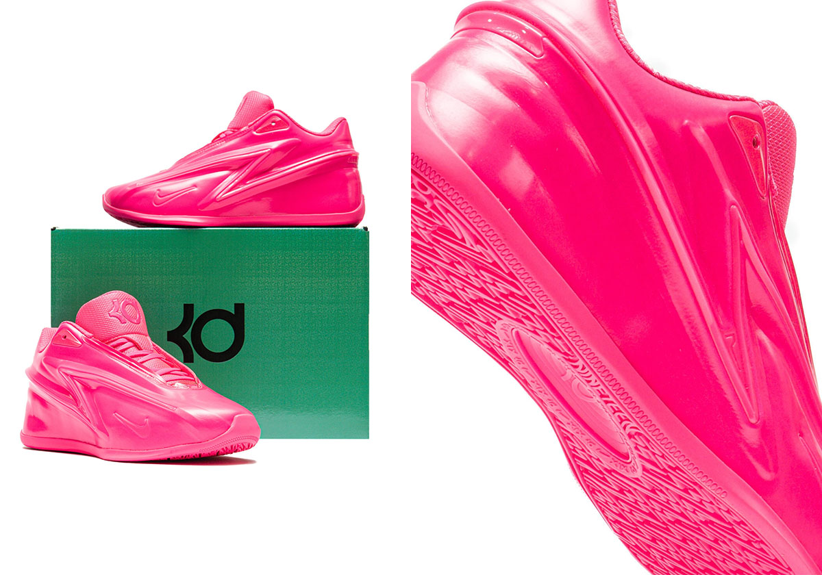 Nike KD 19 Bubble Gum Bounce traz visual rosa chiclete